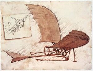 When did da Vinci invent the glider