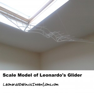 Leonardo's Glider Model from rear