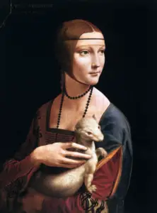 lady with an ermine, lady with an ermine by leonardo da vinci, da vinci lady with an ermine