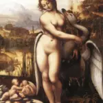 Leonardo da Vinci Famous Paintings, leda and the swan image, leda and the swan paintings, leda and the swan rubens,
