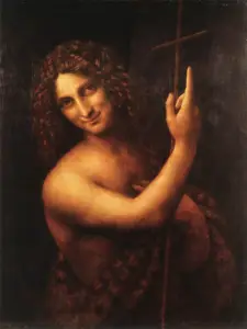 Leonardo da Vinci Famous Paintings, saint john the baptist (leonardo), saint john the baptist leonardo, johe the baptist painting, la gioconda painting, leonardo painting, leonardo last supper, mona lisa real painting, mona lisa real person, mona lisa, leonardo da vinci, the last supper, 列奥纳多·达·芬奇的发明, 达芬奇坦克, 蒙娜丽莎, 达芬奇, 最后的晚餐, 蒙娜丽莎画, 大卫雕像, 最后的晚餐绘画