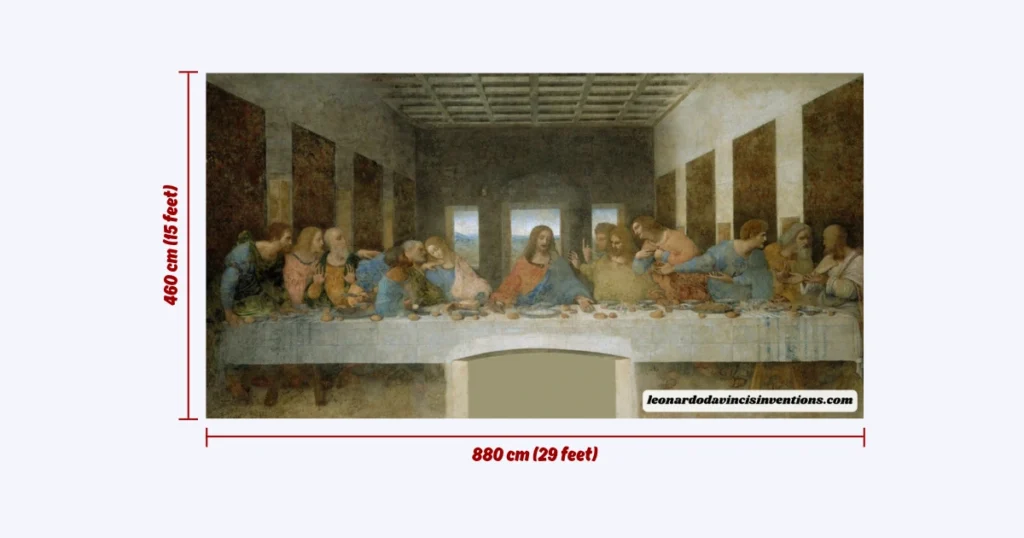 how big is the Last Supper painting