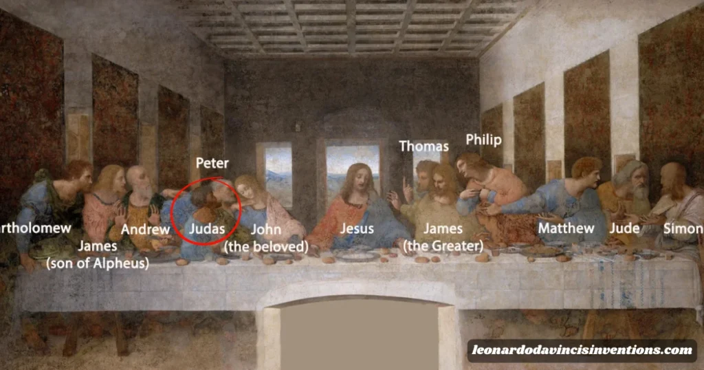 Judas in the Last Supper painting where is Judas in the Last Supper painting