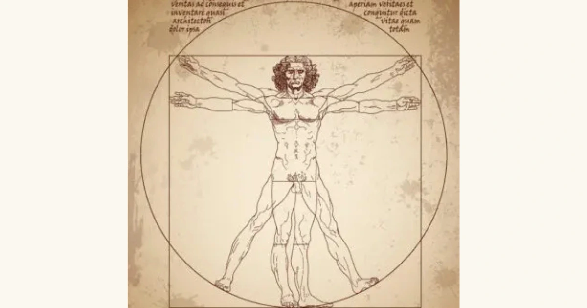Leonardo da Vinci Vitruvian Man drawing