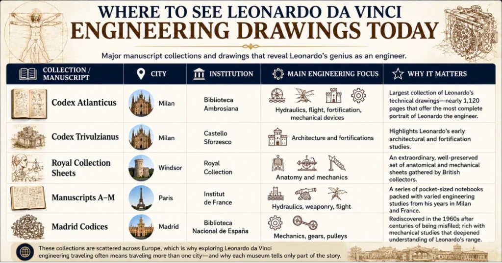 leonardo da vinci engineering drawings