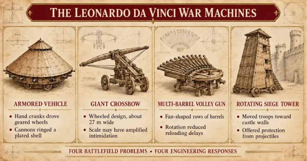 Leonardo da Vinci war machines leonardo da vinci inventions