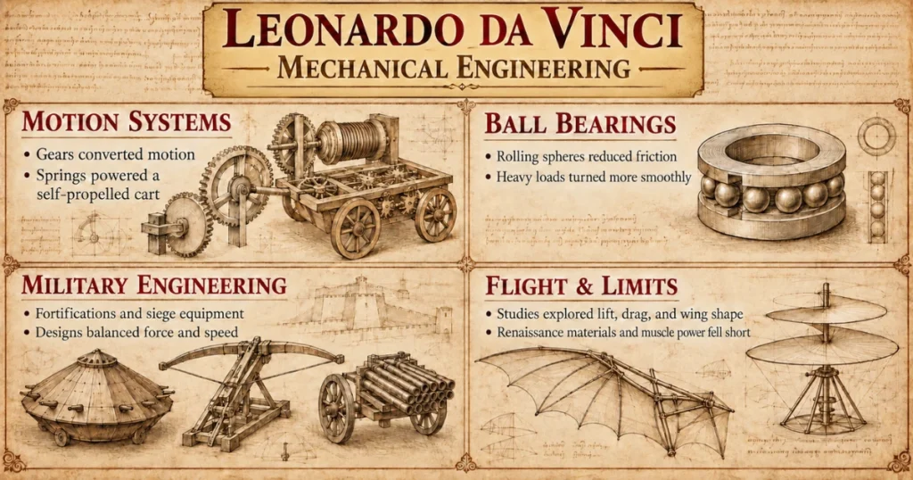 Leonardo da Vinci mechanical engineering